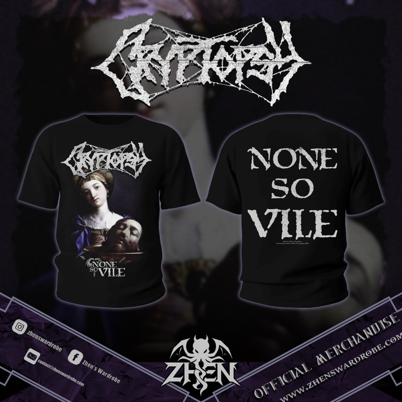 Officially Licensed Cryptopsy Embroidered/Embroidered Short-Sleeve T-Shirt from Canada's Death Metal Band Officially Licensed Cryptopsy Embroidered/Embroidered Short-Sleeve T-Shirt from Canada's Death Metal Band
