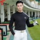 Miễn phí vận chuyển! Áo sơ mi golf mùa thu và mùa đông Áo thun nam tay dài Plus nhung dày ấm áp quần áo bó sát bao tay chống nắng nữ