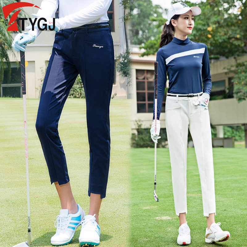 Golf women women's ankle-length pants spring and summer trousers slim slim sports pants can be customized by team