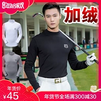 Miễn phí vận chuyển! Áo sơ mi golf mùa thu và mùa đông Áo thun nam tay dài Plus nhung dày ấm áp quần áo bó sát bao tay chống nắng nữ