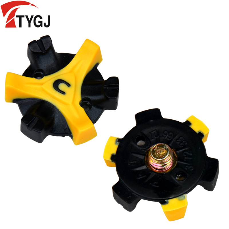 TTYGJ golf shoe nails Black and yellow shoe nails Sneakers sole nails activity nails Golf shoes nails
