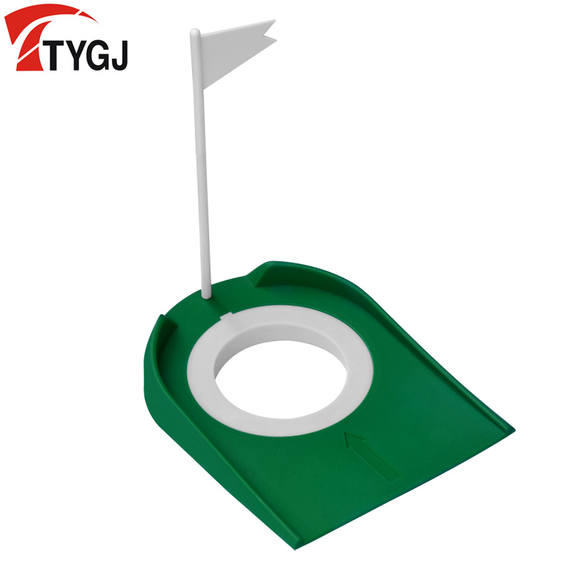 TTYGJ Golf Indoor putter Trainer Putter plate Hole with flag Green hole Cup plate