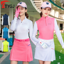 New Golf Womens Dress Korean Version Spring Summer Style Ice Silk Woman Long Sleeve Golf Clothes Jersey T-shirt Woman