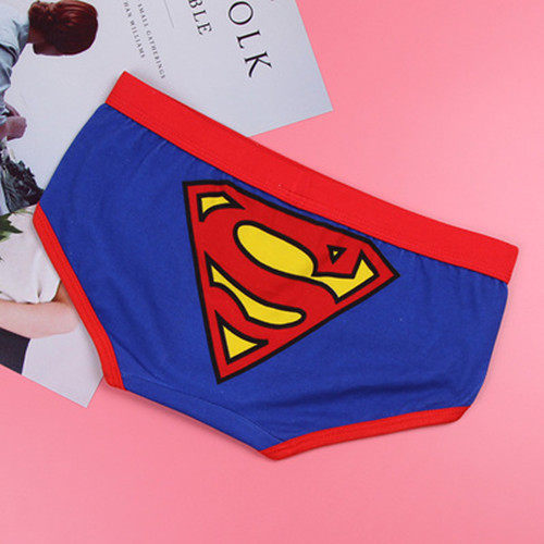 ຊື້ 3 ແຖມ 1 ແຖມ 1 ຊຸດຊັ້ນໃນ Superman ຜ້າຝ້າຍບໍລິສຸດຂອງແມ່ຍິງແອວນ້ອຍ Briefs Student Sexy Girl Cute Cartoon Underwear