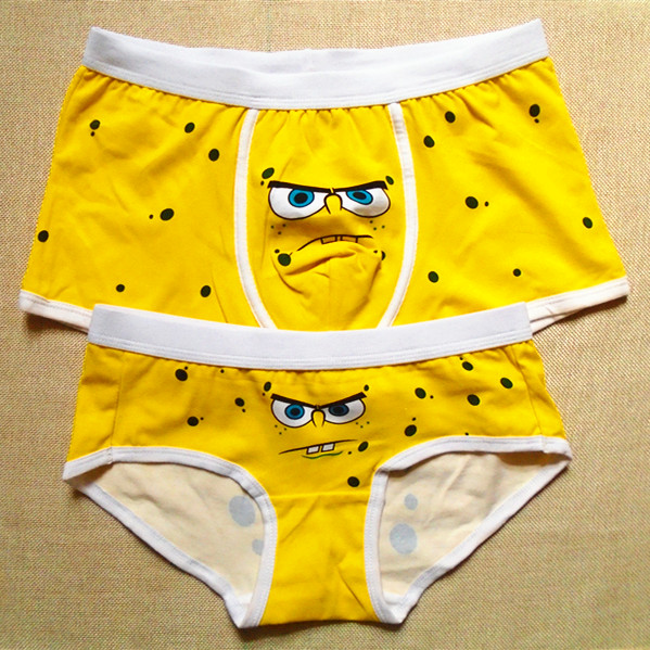 SpongeBob SquarePants Cotton Nam Boxer Quần Dễ Thương Cartoon Cặp Vợ Chồng Quần của Phụ Nữ Quần Tam Giác