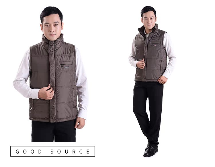 Quần áo mùa thu đông ở người già nam vest cotton nam trung niên dày cotton ấm vest cotton vest vai bố mặc bên ngoài mặc áo ba lỗ gym