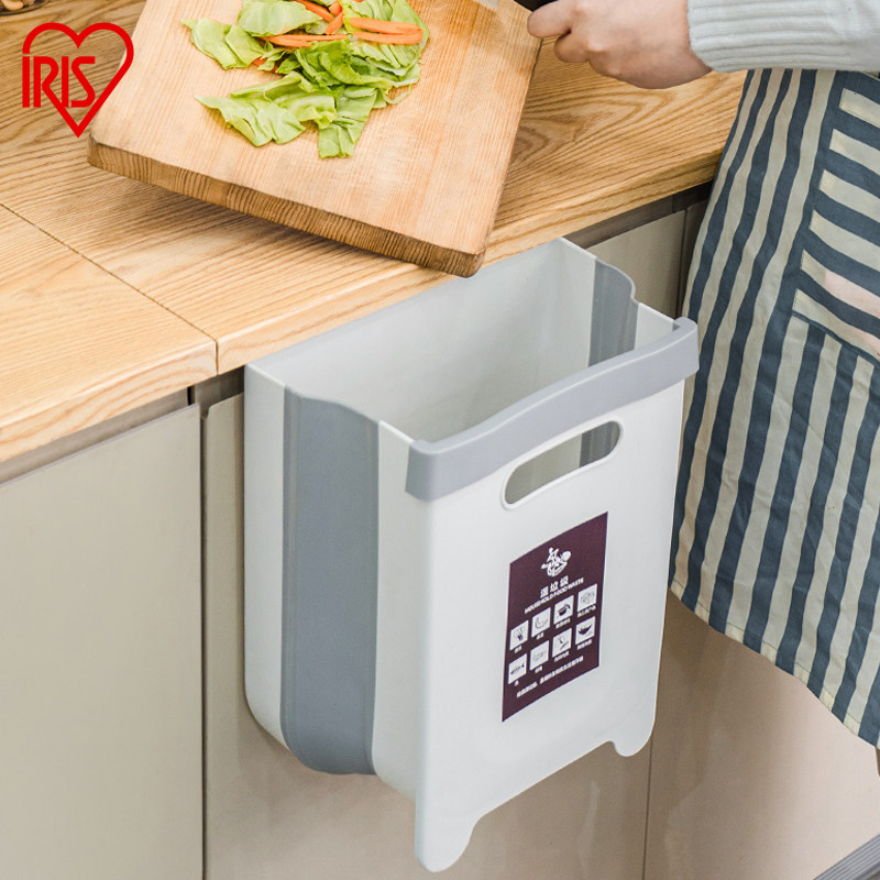 Japan IRIS Kitchen Trash Cans HANGING FOLDS FOLD HOME CLOSET CABINET DOOR WALL-MOUNTED CAR KITCHEN AFTERBODY STORAGE BARREL
