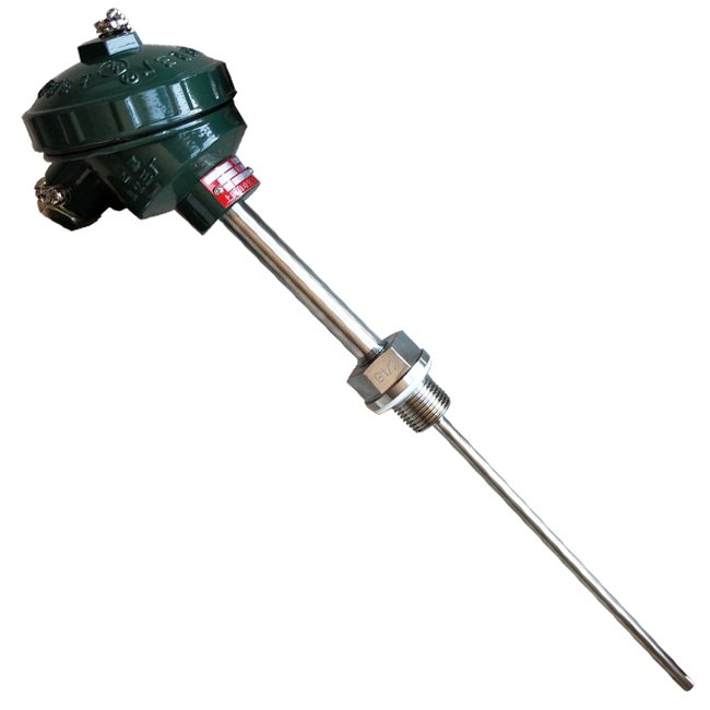Shanghai Instrument factory WZPK-238 armored thermal resistance Pt100 Pipe diameter 8MM 0-450℃ G1 2 thread