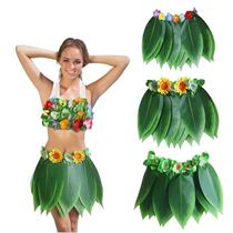 Jupe à feuilles de simulation de fête à thème Tropical costumes de spectacle de hula hawaïen pour enfants et adultes danse de plage