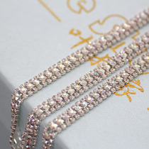 Color three-row fancy diamond chain wedding DIY accessories shoes bag clothing decorations handmade accessories