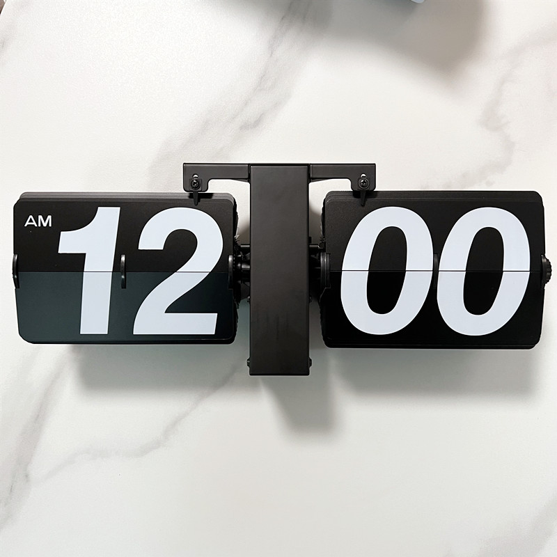 Eurostyle retro large number single-hanging automatic page-turning and watch living room modern minimalist desktop fashion seat clock home for hanging bell