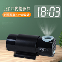 Creative Fourth Generation LED Projection Bell Eurostyle Brief Silent Plastic Projection Watch Living Room Home Hanging Wall Clock