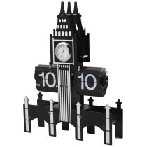 Creative European style Big Ben Page-turning Clock Fashion Automatic Page-turning Watch Living Room Home Pendulum minimalist Desktop Clock Tower