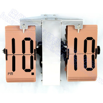 Creative inexplication of automatic hanging wall page-turning clock small number single hanging wall clock living room minimalist seat clock pendulum piece decorations