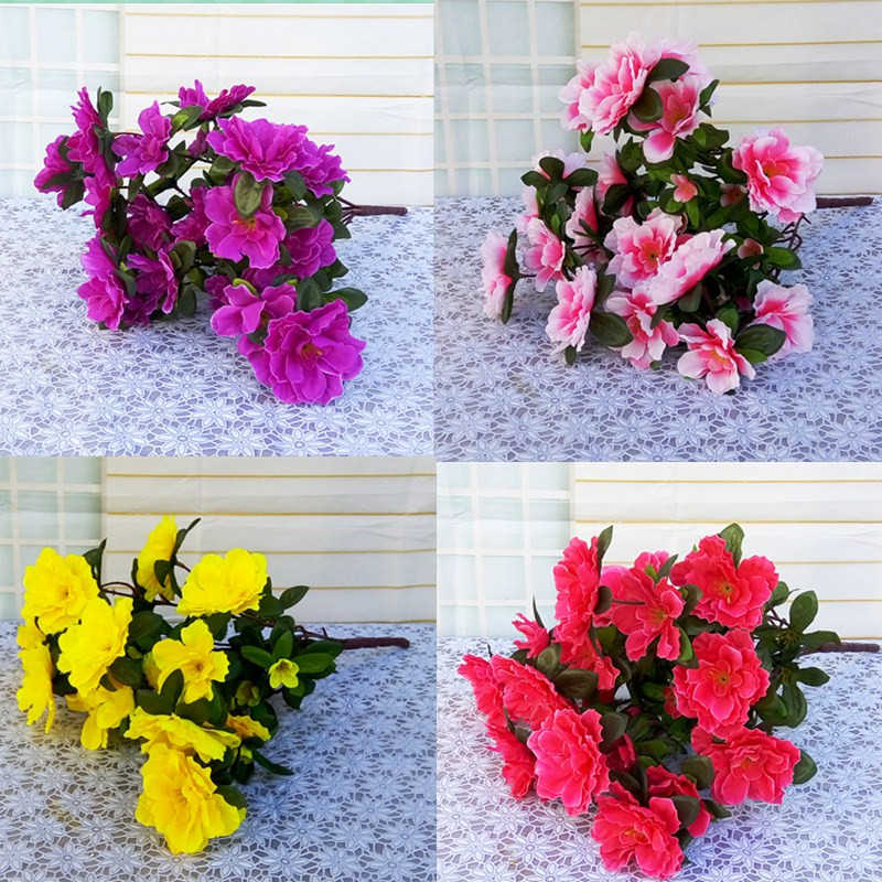 仿真杜鹃花假花塑料花学校幼儿园运动会手拿舞台舞蹈合唱表演花束