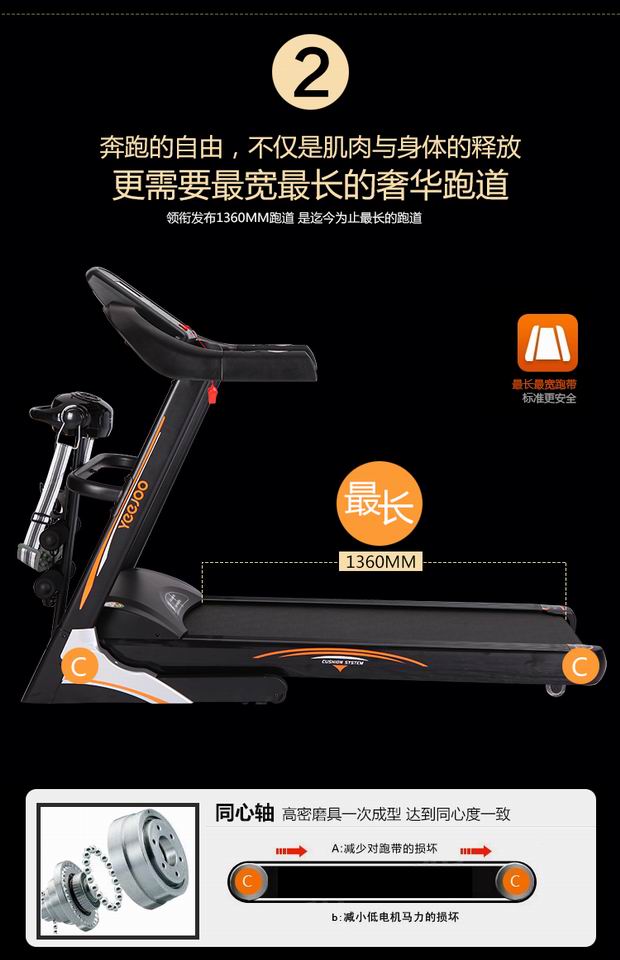 Máy chạy bộ Youmei 8098 mới chính hãng điện gấp đặc biệt câm máy đa chức năng máy tập thể dục - Máy chạy bộ / thiết bị tập luyện lớn máy chạy bộ elip sport