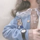 Bunny tự làm Dễ thương Lười gió mùa xuân Cô gái đan áo len bên ngoài điều hòa áo sơ mi Cô gái mềm mặc