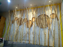 Natural peeled tree Log branches Dry branches Decorative partition modeling tree ornaments dead wood trunk hotel screen tree
