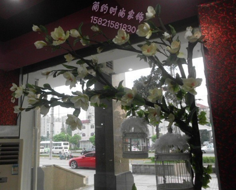 Simulation Jade Orchid Tree Emulation Plant False Tree Large Floor Flower Shop Window Decoration Fake Flower Indoor Living Room Pendulum-Taobao