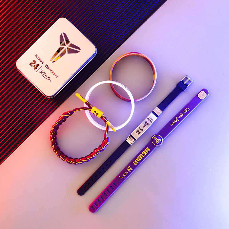 American Basketball Star Wristbands, Celebrity Player Wristbands, Student and Children's Silicone Sports Bracelets, Peripheral Products for Boys' Birthdays