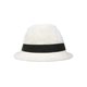 CLEANFLOW jute woven black and white contrasting white hat short brim sun hat for leisure vacation