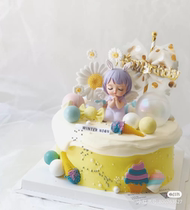Cartoon cute resin lined Anne Angel wings cake decoration of butterfly bow party decoration