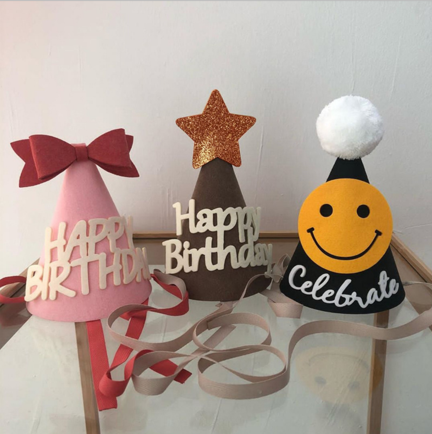 Korean ins wind little fairy God birthday non-woven felt hat Baby year-old decoration decoration birthday hat