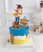 Cartoon Birthday Cake Decoration for Large Houdy Sheriff Bass Lightyear Three-Eye Toy Story Mobile