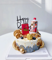 Fathers Festival Cake Decoration Dad Male God Mens Birthday Cake Swing Piece Wine Bottle Wako Beauty Bill Cigar Pendulum