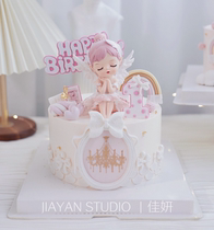 Ballet girl Angel Bella Birthday Cake Decorated for girls girls ballet