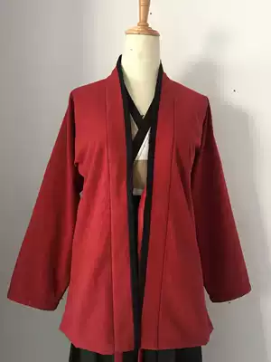 (Sauce Jun)Spring and Autumn original Hanfu long jacket thickened daily long-sleeved lace-up cotton and linen