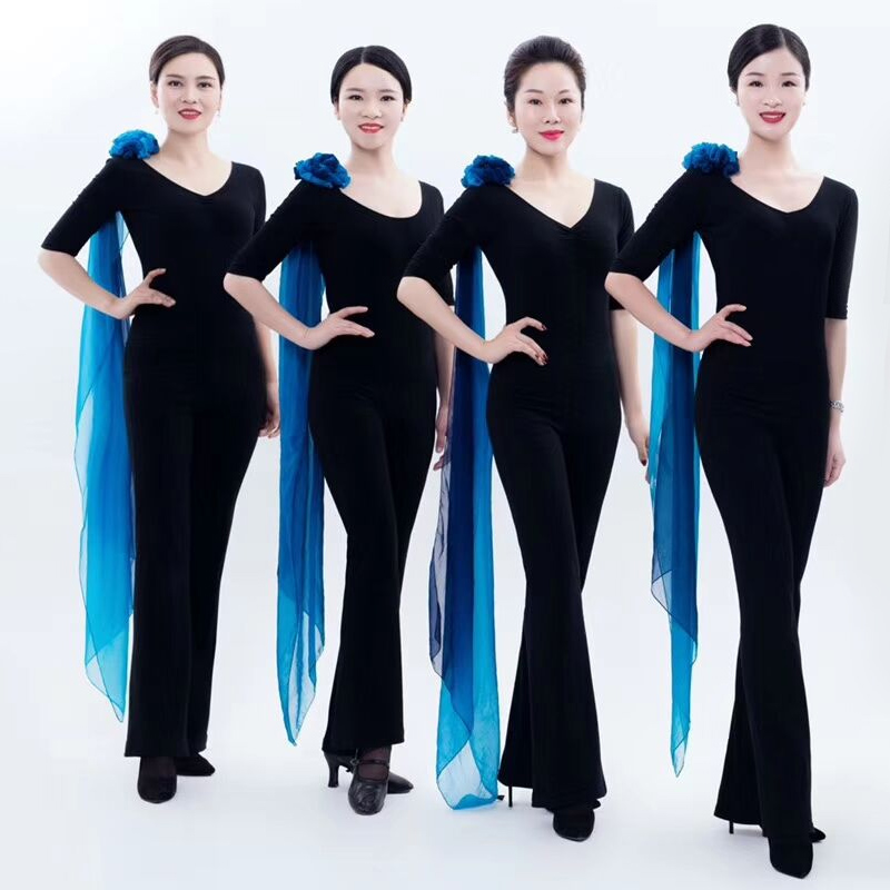 Yun Yi body training clothing women's high-end temperament black type body set ballet dance instructor practice suit long sleeves