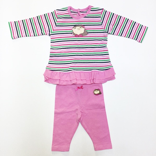 Foreign trade Export Swedish original single girl baby pure cotton long sleeve long pants suit