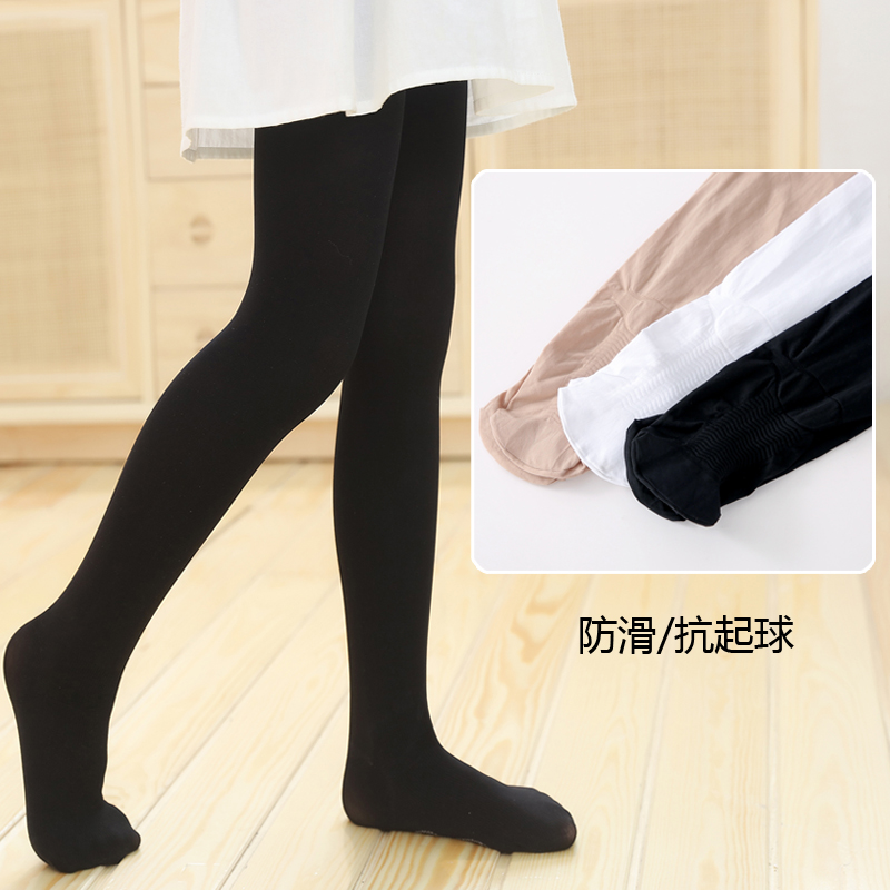Children's black underwear anti-hook silk girls dance socks special Latin dance underwear pantyhose non-slip tights