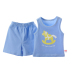 Bộ vest bé trai mùa hè nam nữ áo thun cotton không tay áo thun hai mảnh mỏng cho bé có thể mở quần áo quần yếm cho bé gái Phù hợp với trẻ em