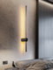 All-Copper Minimalist Long Strip Wall Lamp, Modern Simple Light Luxury High-End Designer Living Room Tv Background Light Grille Lamp