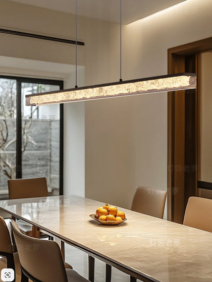 All-Copper Restaurant Chandelier, Linear Strip, Modern Minimalist Italian Style, Designer High-End Bar Table Lamp, Dining Table Lamp