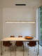 All-Copper Restaurant Chandelier, Linear Strip, Modern Minimalist Italian Style, Designer High-End Bar Table Lamp, Dining Table Lamp