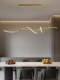 All-Copper Restaurant Chandelier 2026 New Model Modern Minimalist Light Luxury Dining Table Designer Creative Linear Bar Counter Lamp