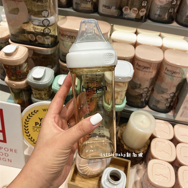 Singapore hegen bottle 330ml 240ml nipple water cup PPSU drop resistant anti-flatulence gas wide caliber