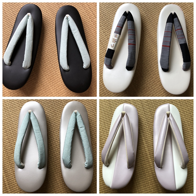 Brand New Japanese-Made Imported Edo-Style Small-Patterned Luxurious Wooden Clogs, Straw Clogs, Leather Clogs