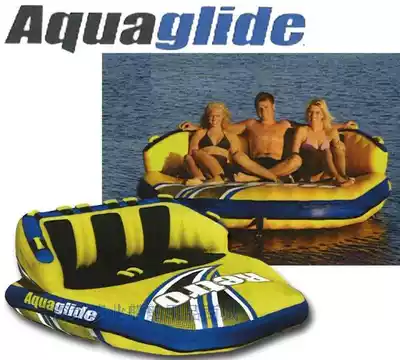 United States Aquaglide Retro 3 water drag ring sea flying saucer 3 people water skiing drag