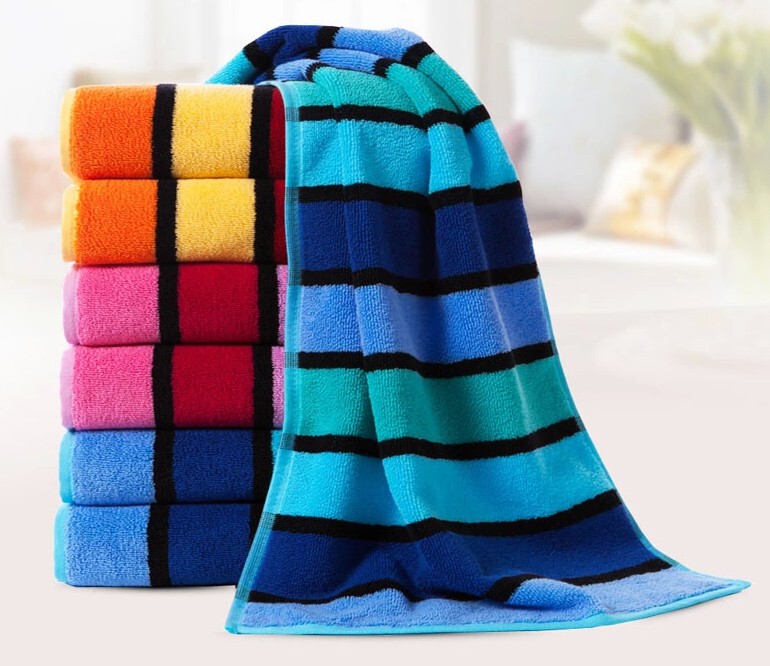 Gold Brand, Genuine Product from the Store, 100% Cotton, Extra Thick, Dark Color, Stain-Resistant Towel, Couple's Two-Tone, Special Price for One Piece