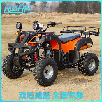 Free Shipping, Dual Rear Shock Absorbers, 125Cc Double-Row Big Bull Atv, Four-Wheel Beach Off-Road All-Terrain Motorcycle