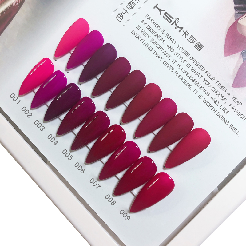 New Red-Toned Plum Jam Color Nail Polish Gel Set, Trendy Matte Nail Polish That Makes Skin Look Fairer, for Nail Salons