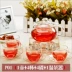 Ấm trà Nhiệt độ cao bong bóng thủy tinh Bộ ấm trà hoa Bộ ấm trà trái cây Bộ ruy băng 500ml Nồi ép Trà sứ