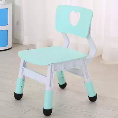 Children's table and chair baby learning bench can lift back seat plastic dining chair toy thickened kindergarten chair
