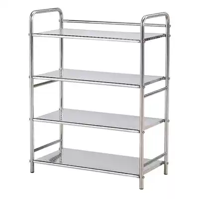 304 stainless steel shoe rack 4-layer thick simple household multi-layer assembly economical dormitory dustproof living room bag