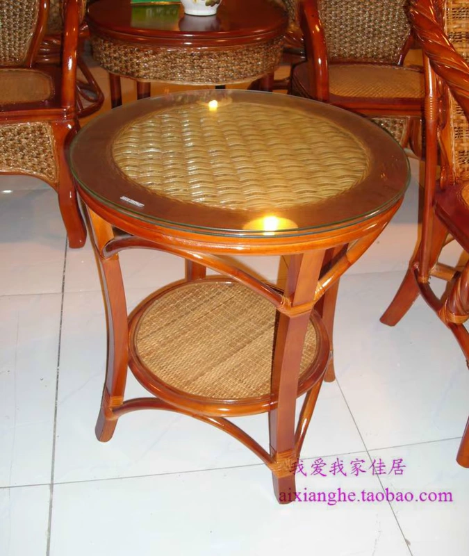 Nội thất Xianghe Handmade mây Indonesia ban công tự nhiên wicker ghế cà phê bàn ​​ba mảnh kết hợp giải trí ngoài trời - Nội thất văn phòng