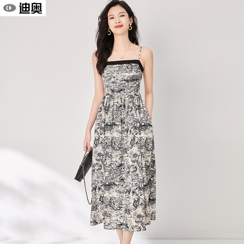 Dior Suspender Dress for Women 2026 Summer New High-End Exquisite Elegant Temperament Adjustable Shoulder Strap Long Dress Dior Suspender Dress for Women 2026 Summer New High-End Exquisite Elegant Temperament Adjustable Shoulder Strap Long Dress